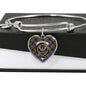Carnegie Ancient Scottish Clan Tartan Bangle Heart Shine On Bangle Heart