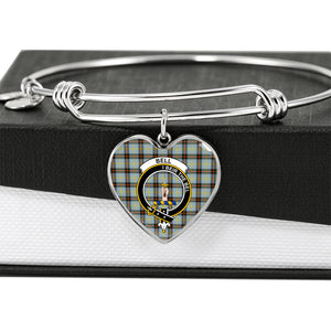 Bell Scottish Clan Tartan Bangle Heart Shine On Bangle Heart