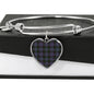 Clergy Green Scottish Clan Tartan Bracelet Bangle Heart Jewelry Shine On Bangle Heart