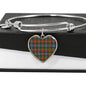Caledonia Ancient Scottish Clan Tartan Bracelet Bangle Heart Jewelry Shine On Bangle Heart