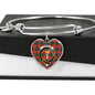 Chisholm Ancient Scottish Clan Tartan Bracelet Bangle Heart Jewelry Shine On Bangle Heart