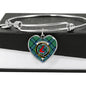 Armstrong Ancient Scottish Clan Tartan Bangle Heart Shine On Bangle Heart
