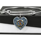 Boswell Scottish Clan Tartan Bangle Heart Shine On Bangle Heart