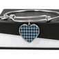 Clark Ancient Scottish Clan Tartan Bracelet Bangle Heart Jewelry Shine On Bangle Heart