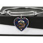 Agnew Modern Clan Tartan Heart Bangle Shine On Bangle Heart