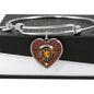 Cumming Hunting Weathered Scottish Clan Tartan Bracelet Bangle Heart Jewelry Shine On Bangle Heart