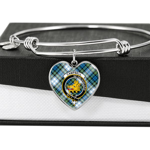 Campbell Dress Ancient Scottish Clan Tartan Bangle Heart Shine On Bangle Heart