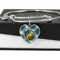 Campbell Dress Ancient Scottish Clan Tartan Bangle Heart Shine On Bangle Heart