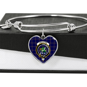 Crichton Scottish Clan Tartan Bracelet Bangle Heart Jewelry Shine On Bangle Heart