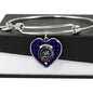 Crichton Scottish Clan Tartan Bracelet Bangle Heart Jewelry Shine On Bangle Heart