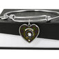 Cunningham Hunting Modern Scottish Clan Tartan Bracelet Bangle Heart Jewelry Shine On Bangle Heart