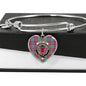 Crawford Ancient Scottish Clan Tartan Bracelet Bangle Heart Jewelry Shine On Bangle Heart