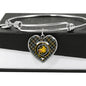 Campbell Argyll Weathered Scottish Clan Tartan Bangle Heart Shine On Bangle Heart