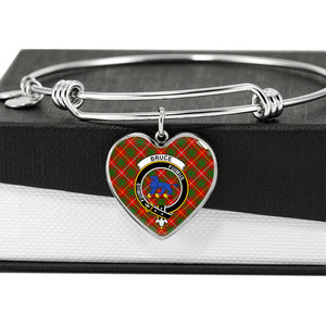 Bruce Scottish Clan Tartan Bangle Heart Shine On Bangle Heart