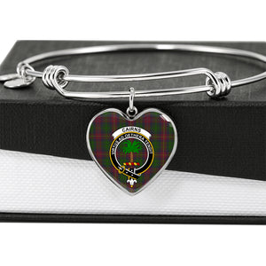 Cairns Scottish Clan Tartan Bangle Heart Shine On Bangle Heart