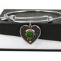 Cairns Scottish Clan Tartan Bangle Heart Shine On Bangle Heart