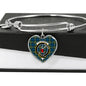 Colquhoun Ancient Scottish Clan Tartan Bracelet Bangle Heart Jewelry Shine On Bangle Heart