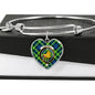 Campbell Of Breadalbane Ancient Scottish Clan Tartan Bangle Heart Shine On Bangle Heart