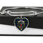 Colquhoun Modern Scottish Clan Tartan Bracelet Bangle Heart Jewelry Shine On Bangle Heart