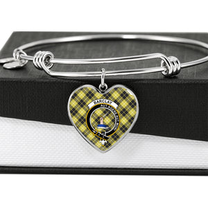 Barclay Scottish Clan Tartan Bangle Heart Shine On Bangle Heart