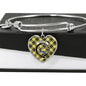 Barclay Scottish Clan Tartan Bangle Heart Shine On Bangle Heart