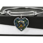 Cameron Of Erracht Ancient Scottish Clan Tartan Bangle Heart Shine On Bangle Heart