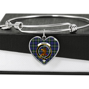 Baird Modern Scottish Clan Tartan Bangle Heart Shine On Bangle Heart
