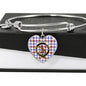 Boswell Modern Scottish Clan Tartan Bangle Heart Shine On Bangle Heart