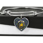 Campbell Argyll Modern Scottish Clan Tartan Bangle Heart Shine On Bangle Heart