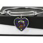 Cameron Scottish Clan Tartan Bangle Heart Shine On Bangle Heart