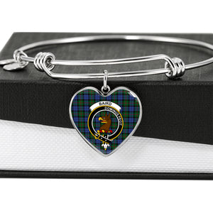 Baird Scottish Clan Tartan Bangle Heart Shine On Bangle Heart