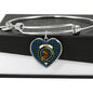 Baird Scottish Clan Tartan Bangle Heart Shine On Bangle Heart