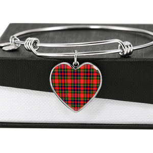 Christie Scottish Clan Tartan Bracelet Bangle Heart Jewelry Shine On Bangle Heart