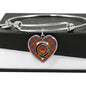 Cameron Of Lochiel Ancient Scottish Clan Tartan Bangle Heart Shine On Bangle Heart