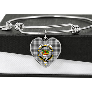 Douglas Grey Modern Shine On Bangle Heart