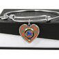 Bruce Ancient Scottish Clan Tartan Bangle Heart Shine On Bangle Heart