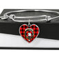 Cunningham Modern Scottish Clan Tartan Bracelet Bangle Heart Jewelry Shine On Bangle Heart