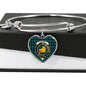 Campbell Ancient Scottish Clan Tartan Bracelet Bangle Heart Jewelry Shine On Bangle Heart
