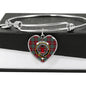 Crawford Modern Scottish Clan Tartan Bracelet Bangle Heart Jewelry Shine On Bangle Heart