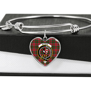 Byres Scottish Clan Tartan Bangle Heart Shine On Bangle Heart
