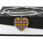 Culloden Ancient Scottish Clan Tartan Bracelet Bangle Heart Jewelry Shine On Bangle Heart