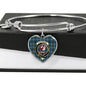Cockburn Modern Scottish Clan Tartan Bracelet Bangle Heart Jewelry Shine On Bangle Heart
