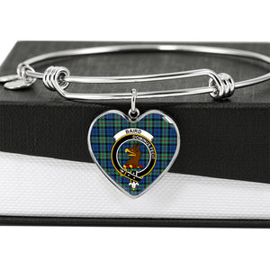 Baird Ancient Scottish Clan Tartan Bangle Heart Shine On Bangle Heart