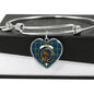 Baird Ancient Scottish Clan Tartan Bangle Heart Shine On Bangle Heart