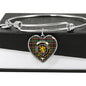 Cumming Hunting Ancient Scottish Clan Tartan Bracelet Bangle Heart Jewelry Shine On Bangle Heart