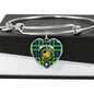 Campbell Of Breadalbane Ancient Scottish Clan Tartan Bracelet Bangle Heart Jewelry Shine On Bangle Heart