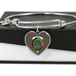 Bisset Scottish Clan Tartan Bangle Heart Shine On Bangle Heart