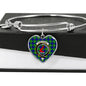 Armstrong Hunting Scottish Clan Tartan Bangle Heart Shine On Bangle Heart