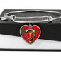Chisholm Scottish Clan Tartan Bracelet Bangle Heart Jewelry Shine On Bangle Heart