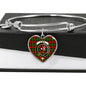 Byres Modern Scottish Clan Tartan Bangle Heart Shine On Bangle Heart